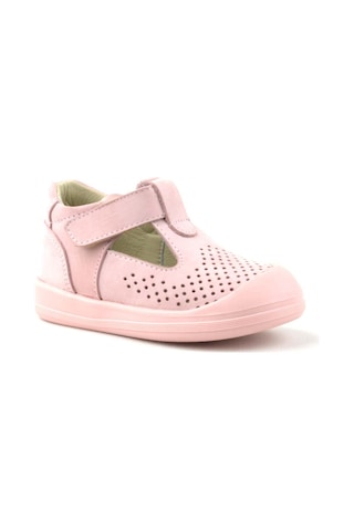 Hapshoe Rakerplus Hakiki Deri Pembe Cırtlı Anatomik Bebek Sandalet Pembe