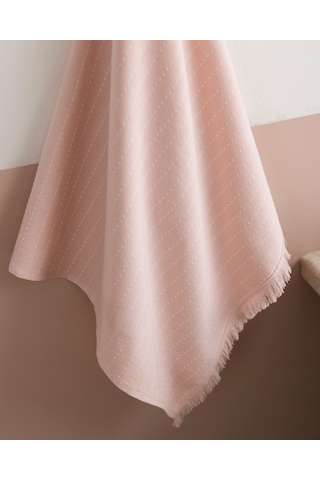 Eleta Pamuklu Yüz Havlusu - Pudra 8684427190593 Pudra