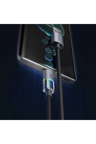 Mcdodo Ca-8180 Usb Typec 6a 7 Renkli Led Işıklı Şarj Data Kablosu