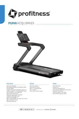 Profitness Puma Koşu Bandı