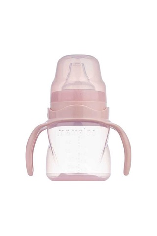 Mamajoo Antikolik Akıtmaz Alıştırma Bardağı 160 ml & İkili Ergonmik Beslenme Kaşığı - Powder Pink