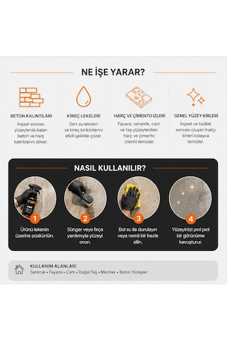 Edde Araba Araç Oto Kireç Beton Suyu Sökücü Temizleyici Temizleme 500 Ml Oto Detailing 1