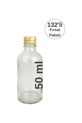 Digithome 132 Li 50 Ml Gold Kapaklı Söz Nişan Hediyelik Kolonya Koku Süs Cam Şişesi C1-1-149