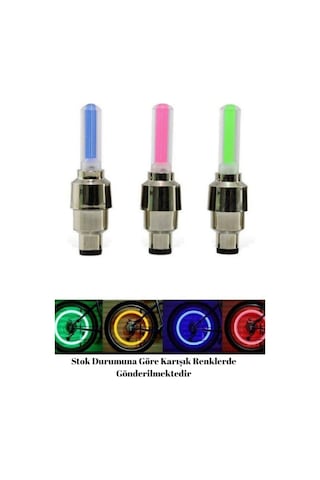 Pet Rock 1 Çift Led Işıklı Hareket Sensörlü Mavi Işıklı Bisiklet Araba Motor Sibop Kapağı Lambası Mavi