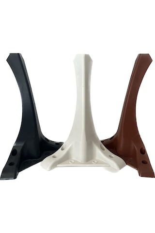 4 Adet Beyaz Lükens Mobilya Puf Ayağı Ayak Plastik