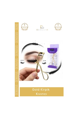 Kirpikkıvırıcı Ergonomik Tutuş Etkili Bakışlar Yaratan Dayanıklı Metal Şık Tasarım Gold Kirpik Kıvı
