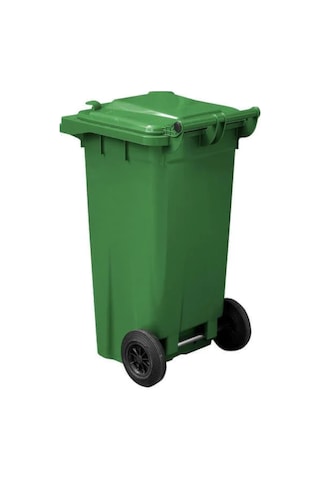 Mck Yeşil Plastik Çöp Konteyneri 120 Litre Konteyner - A+ Isıya Açık Yeşil