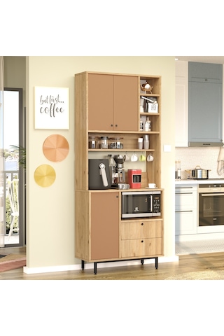 Lounge Kahve Köşesi Çok Amaçlı Dolap Mutfak Dolabı Le6-sk