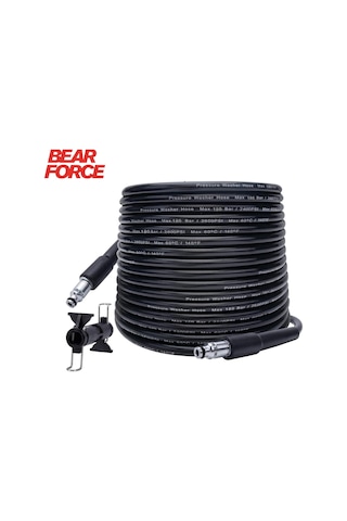 Robeve Bear Force 10 Metre Yüksek Basınçlı Yıkama Makinesi Hortumu Dayanıklı Termoplastik Örgü Takviyeli Hortum Yıkama Makinesi Hortumu Bosch Aquatak Uyumlu