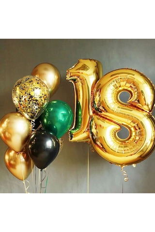 Folyo Rakam Balon Gold 100cm 40inç 0