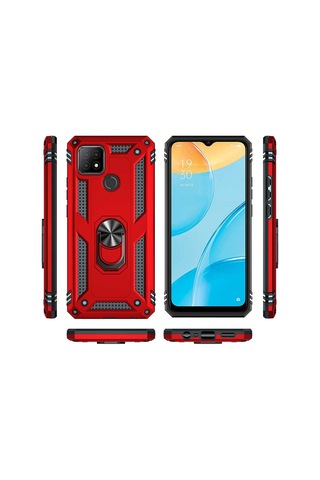 Oppo A15S Kılıf Zore Vega Kapak-Siyah