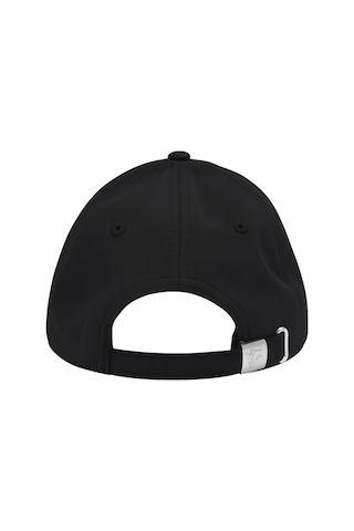 Perlotus Unisex Spor Kep Şapka Mikro Polyester Kumaş 6 Parça Ayarlanabilir Metal Tokalı Siyah
