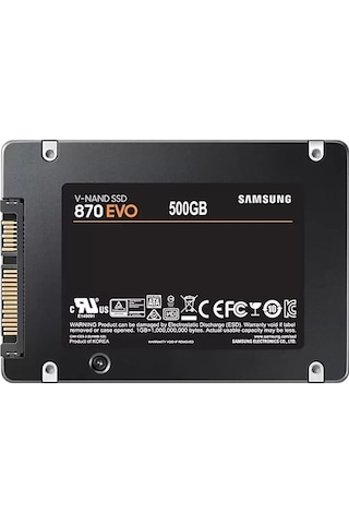 500 Gb 870 Evo Samsung 2.5 Sata3 Mz-77e500bw 560-530 Mb/s Samsung Tr Garantılı