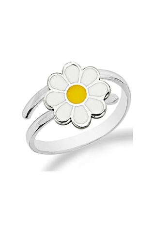 925 Ayar Gümüş Papatya Yüzük - 34010902 Gümüş