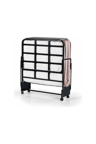 Argimo Miranda Tek Kişilik 90x190 Katlanır Siyah Somya Ek Yatak