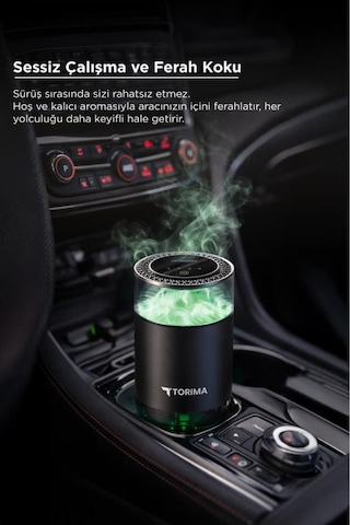 Torima Tcf-01 Araç Kokusu Hava Nemlendirici & Hareket Algılamalı Koku Makinesi Northern Cedar Esansı Aromaterapi Difüzör