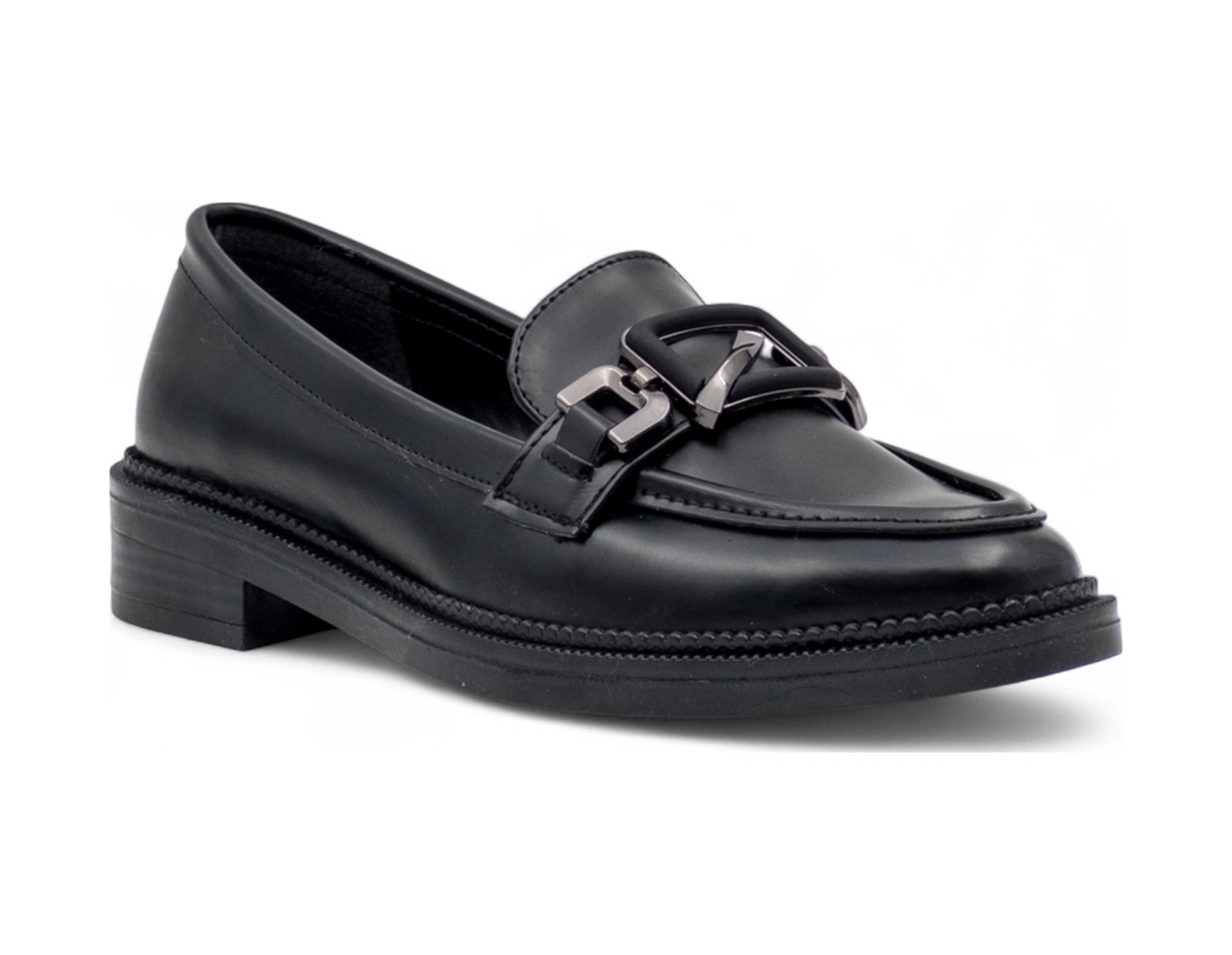 Trendy 0705 Toka Detaylı Kadın Loafer Siyah