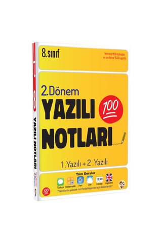 Tonguç 8. Sınıf Yazılı Notları Set 2 Kitap - 1 Ve 2 Dönem Yazılı
