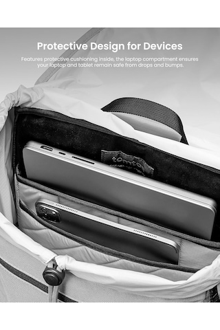 Tomtoc Vintpack Laptop Sırt Çantası, 17-22 Litre Sırt Çantası Sey Diğer