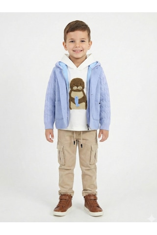 Xo Kids Erkek Çocuk 3lü Alt Üst Takım 2-5 Yaş 12205 Mavi
