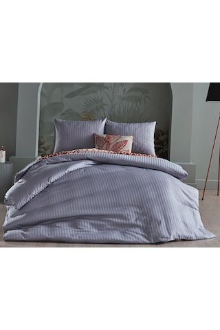 Doqu Home Saten Artline Çift Kişilik Nevresim Takımı - Gri