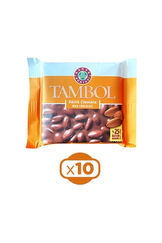 Tambol Sütlü Çikolata Bademli 77 Gr X 10 Adet