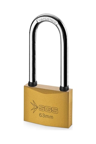 Sgs Asma Kilit Uzun Kancalı Sarı Boyalı 63mm Sgs1353