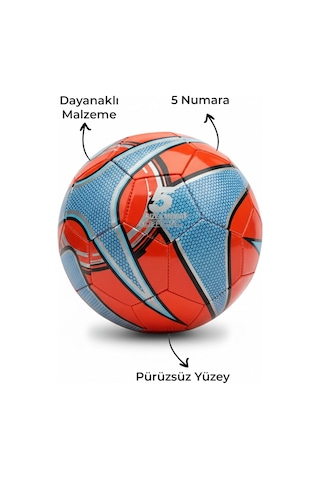 Futbol Topu Sert Zemin Halı Saha 5 Numara Kırmızıgrimavi