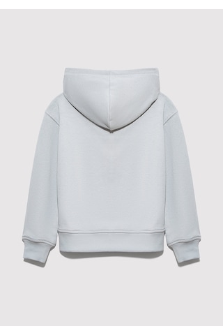 Mavi - Mavi Logo Baskılı Kapüşonlu Gri Sweatshirt 7s10179-70075 Gri