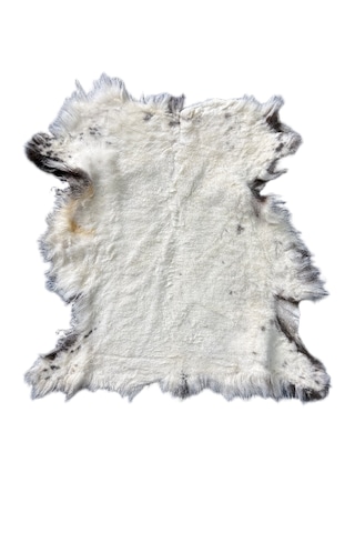 Naturel Dekoratif Boyasız Kısa Tüylü Doğal Desenli 60 X 50 Cm Koyun Postu Paspas - Gerçek Deri Post Çok Renkli