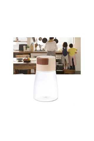 Shineyee Mutfak Miktar Kontrollü Tuz Dağıtıcı - Bas Ve Sal - Plasti K Malzeme - Çok Amaçlı Baharat Kutusu - Bej Renk Bej