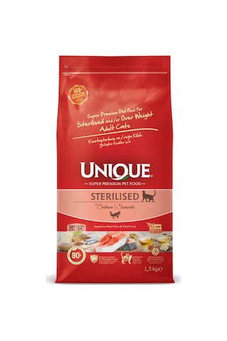 Unique Kısırlaştırılmış Sterilised Kedi Maması Somonlu 1500 G