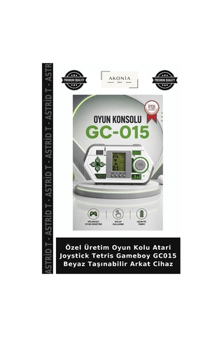 Özel Üretim Oyun Kolu Atari Joystick Tetris Gameboy Gc015 Beyaz Taşınabilir Arkat Cihaz