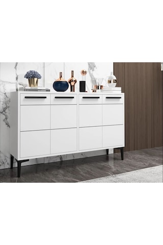 Zerkaconcept Marden Konsol Tv Sehpası Tv Ünitesi Beyaz