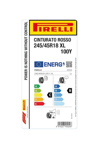 Pirelli 245/45R18 100Y Xl Cınturato Rosso Yaz Lastiği Lastigi 2026