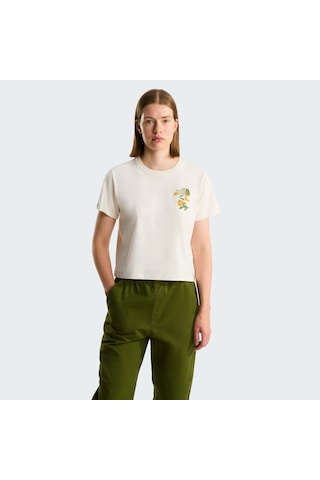 The North Face Flora Embroidered Regular Graphic Kadın Tişört C-the0a8g9qqlıqlı Beyaz