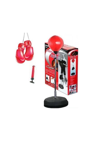 Sgsanalmağazacılık Cosfer Punching Ball Yükseklik Ayarlı Eldiven Hediyeli Boks Antre