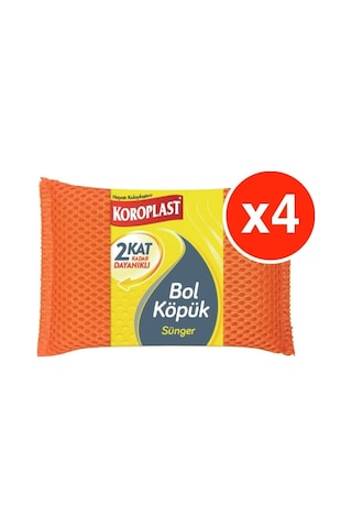 Koroplast Bol Köpük Sünger 4'lü