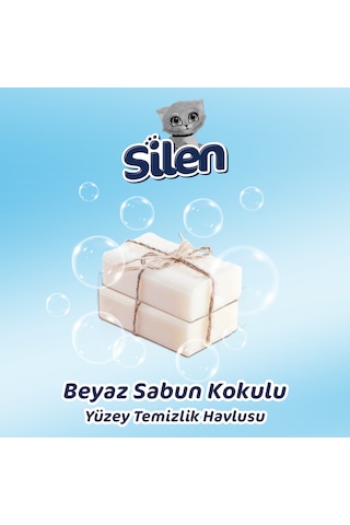 Silen Beyazsabun Kokulu Yüzey Temizleme Havlus 12'li 1200 Yaprak