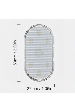 Araç Ve Dolap İçi Mavi Işık Şarjlı Dokunmatik Led Lamba Işık