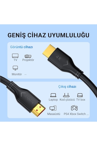 Veggieg V-h107 18gbps Hdr 4k 60hz 3d Hdmı 2.0 Kablo 1.5 Metre