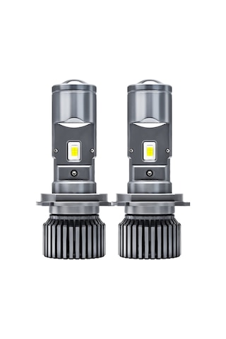 Maoyaya H425000lm 90w Çift Mercek Süper Led Far Ampulleri Gri, Yüksek Güçlü/h4 Gri