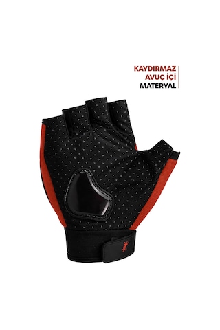 Xmlbayiciniz Tr M Beden Korumalı Kesik Yarım Motosiklet Eldiveni Unisex Bisiklet Motorcu Eldiveni Kırmızı 116 Genel