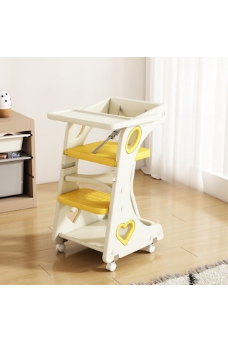 Bebek Mama Sandalyesi Eğitici Çocuk Gelişim Sandalyesi Ve Mutfak Merdiven Ve Öğrenme Kulesi