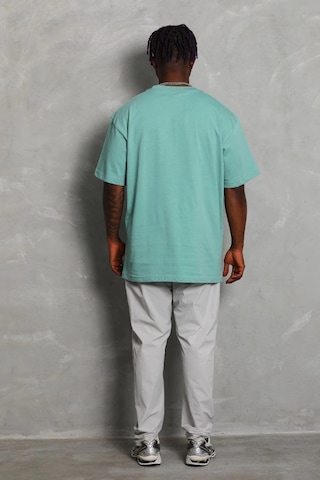 Wear Vexel Erkek Düz Yazlık Kısa Kol Tişört Bisiklet Yaka Oversize T-shirt - Mint Yeşili Çok Renkli