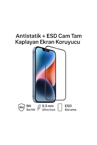 Sam S26 Plus - Samsung Uyumlu Antistatik Cam Tam Kaplayan Ekran Koruyucu Parmak İzi