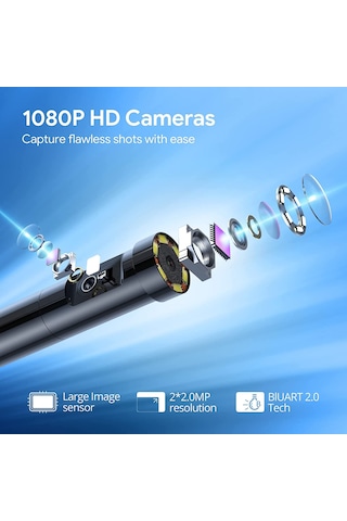 Depstech DS300 7.9mm Dual Lens 4.3 LCD 1080P 5M Yılan Kamera