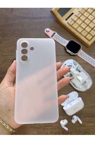 Samsung Galaxy A17 Uyumlu Süper İnce Mat Ultra Thin Silikon Kılıf Şeffaf