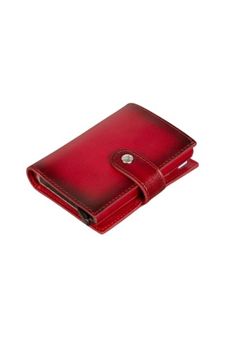 Palertag Deri Cüzdan, Apple Airtag Uyumlu Kırmızı Kırmızı