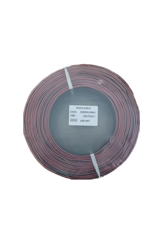 Elektrik Kablosu Kordon 2X0.75 Siyah 100Mt
